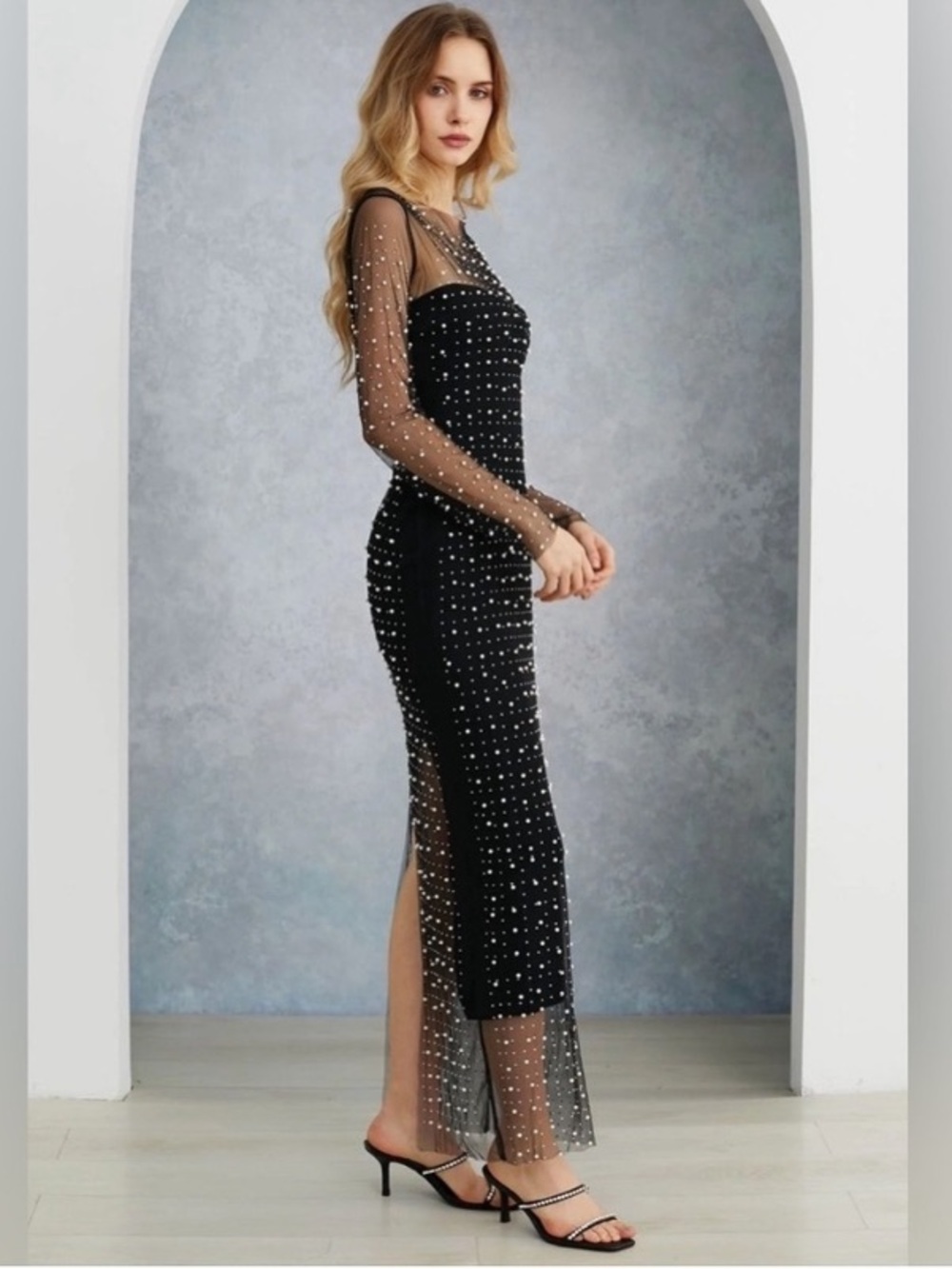 Pearl black embellished cover up NWT - Picture 2 of 5